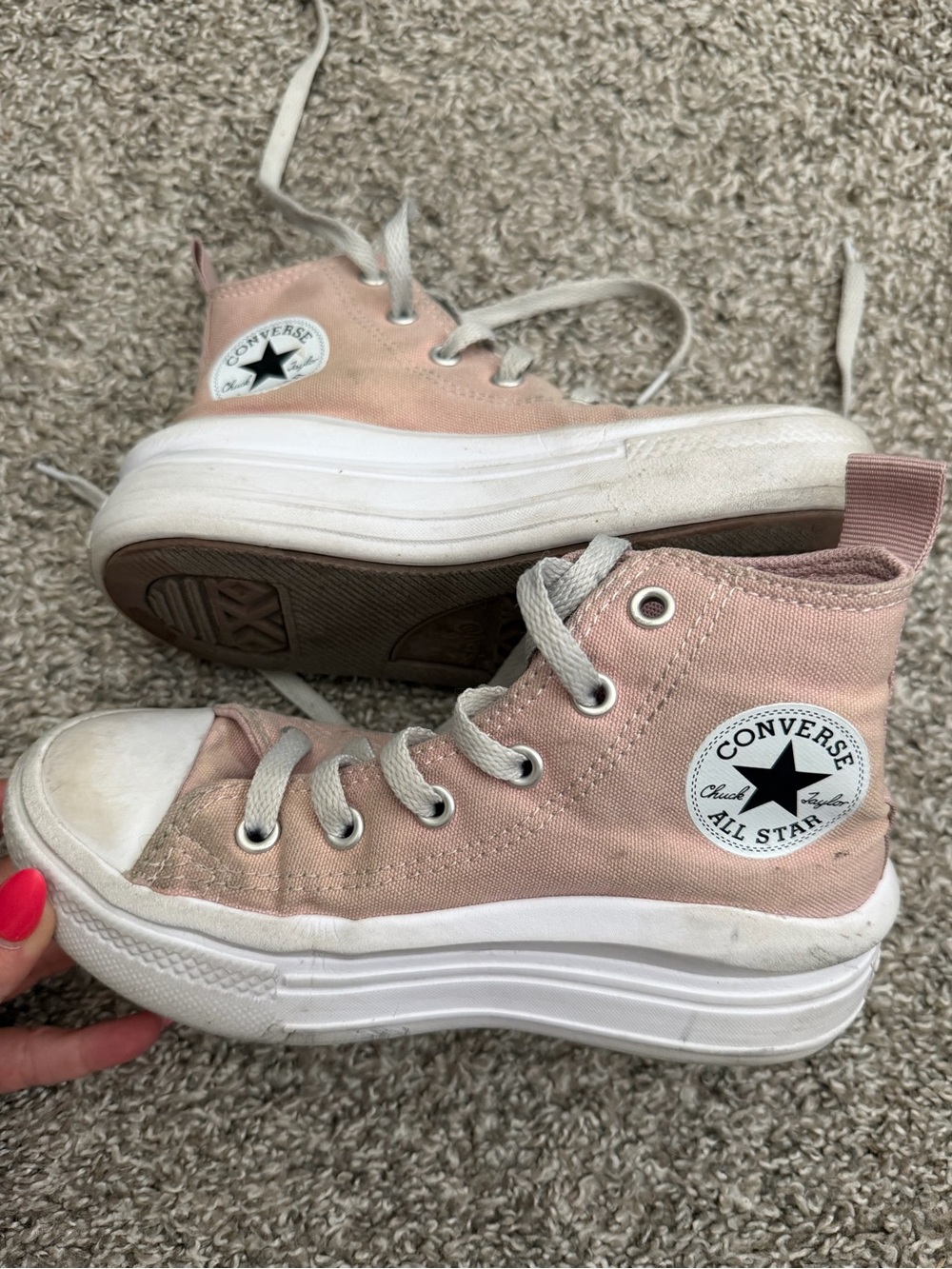 Converse Pink High-Top Platform Sneakers
